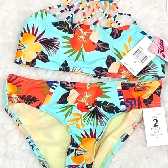 Hobie Other - Hobie two pieces bathing  suit Floral pattern.  12